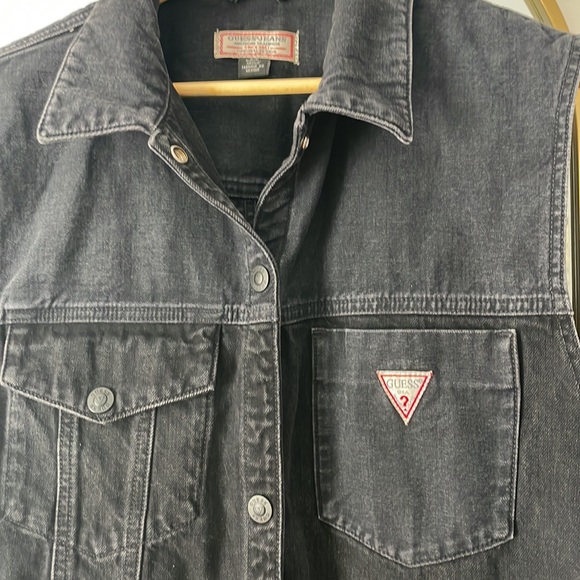 GUESS ORIGINAL Long Denim Vest - Picture 3 of 6